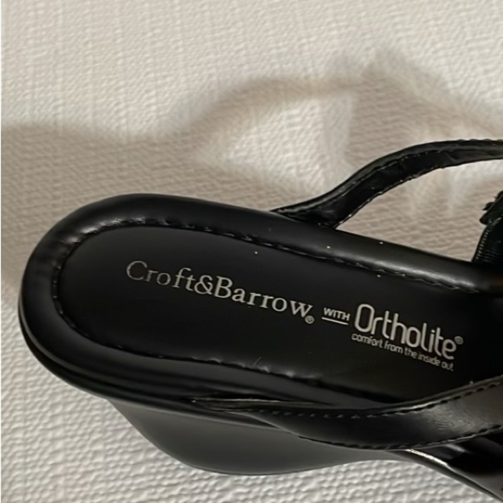 Croft & Borrow platform sandals, size 9.M - Picture 7 of 9